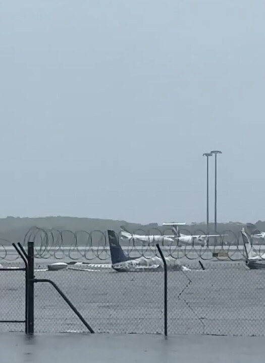 Floodwaters are impacting Cairns Airport.