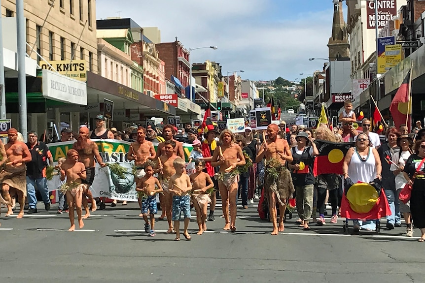 Invasion Day march in Hobart