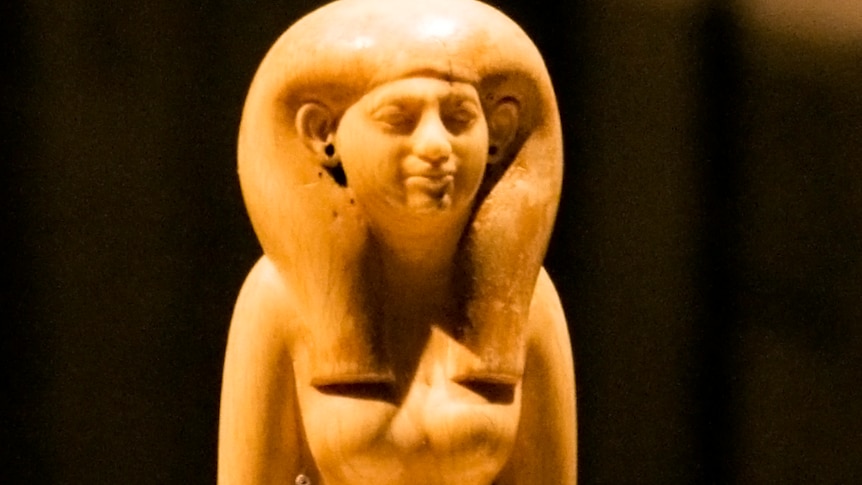 An ivory statue of Tadja, an Egyptian girl who was buried in Abusir el-Meleq