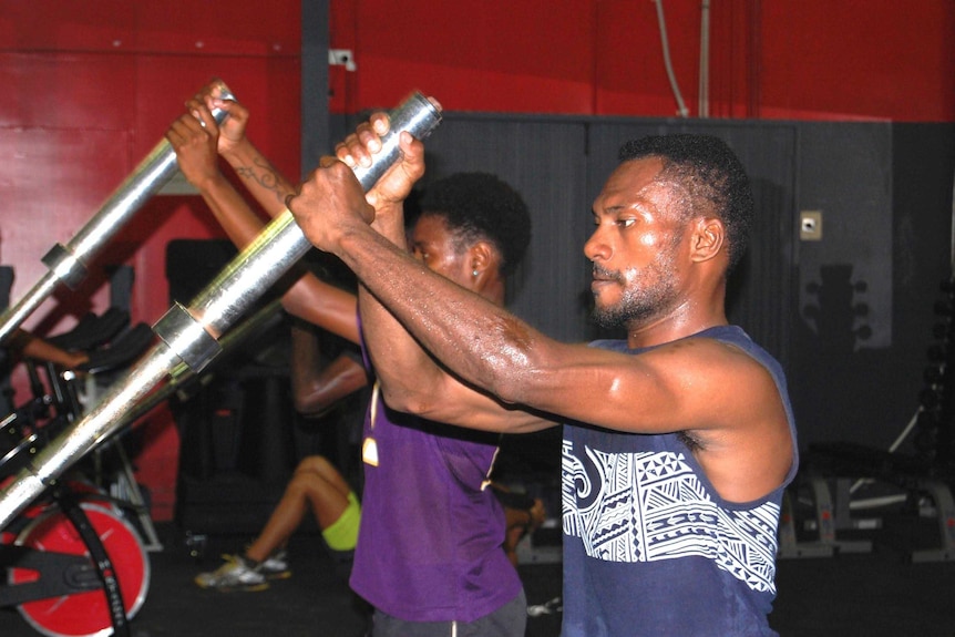Papua New Guinea athletes train for the 2015 Pacific Games