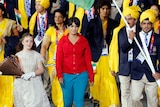 India's Olympic team during the opening ceremony.