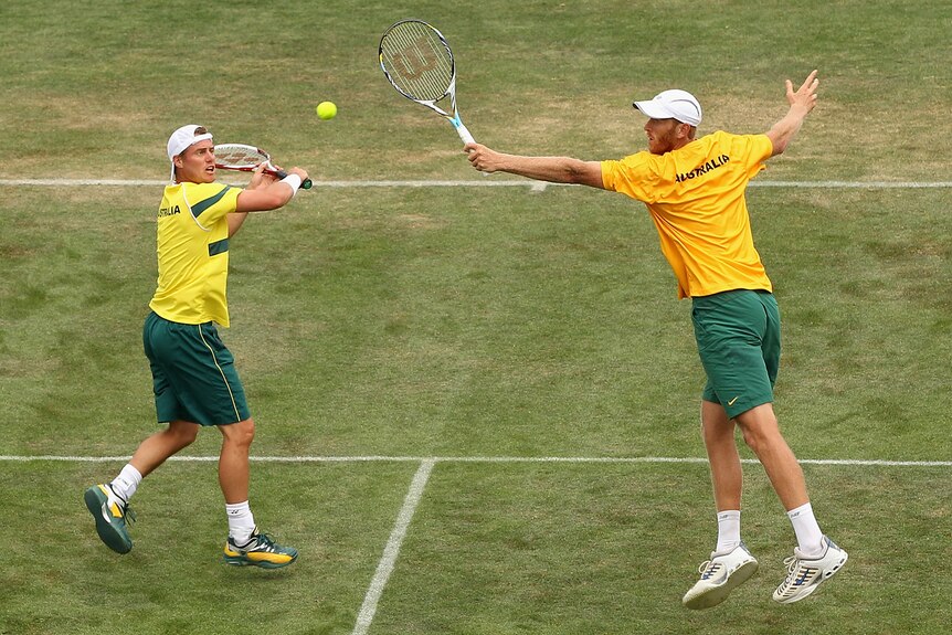 Lleyton Hewitt has asked his sometime Davis Cup doubles partner Chris Guccione to prep him for facing Gilles Muller.