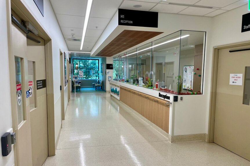 the hallway of the robina hospital Specialist Medical Unit ward
