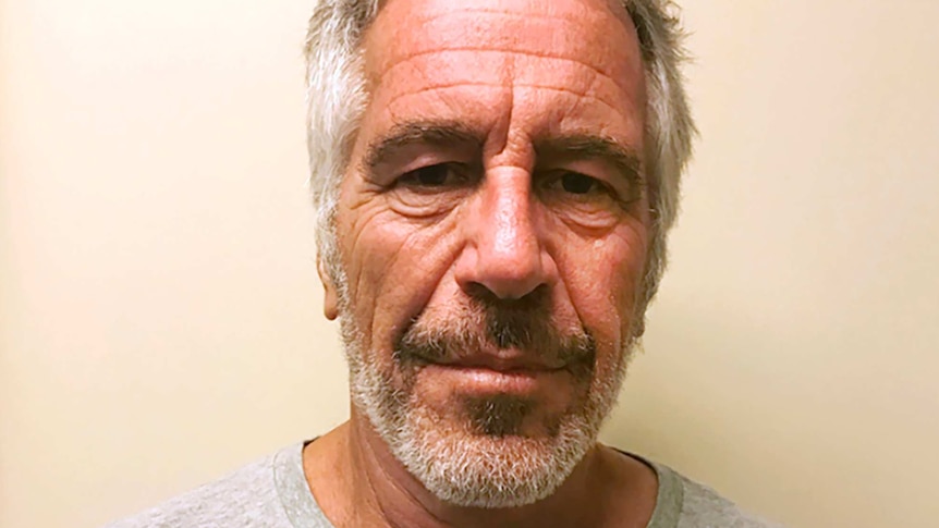 A mug shot of Jeffrey Epstein in 2017