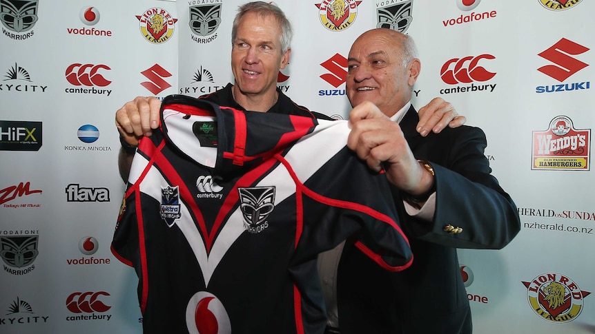 New Warriors coach Matthew Elliott welcomed by club owner Owen Glenn