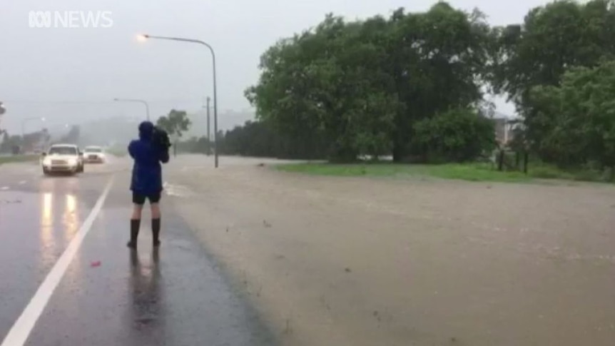 Flooding beside the Bruce Highway