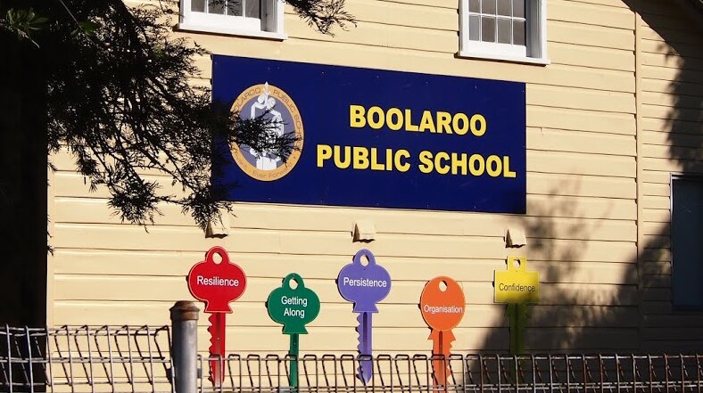 The facade of Boolaroo Public School