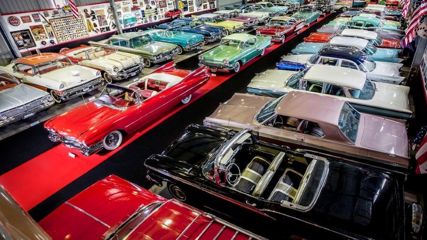Part of the vast array of American classic cars on display at Newcastle's Lost in the 50s American Classic Car Museum