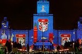 A light instillation promotes the 2018 World Cup in Moscow