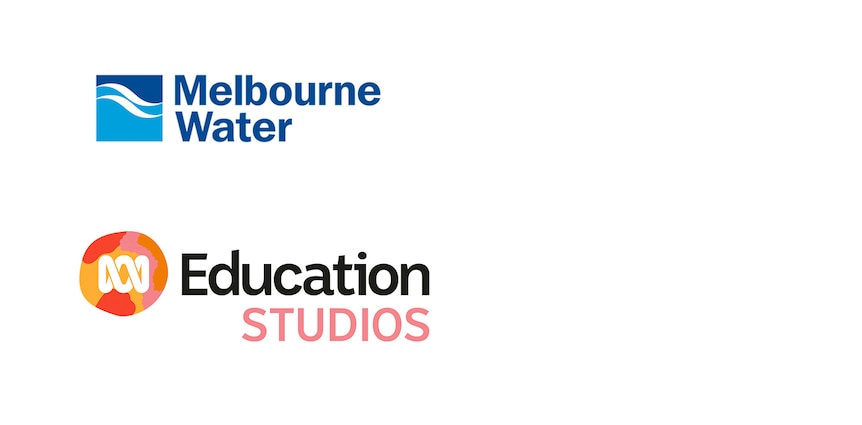 ABC Education Studios logo above Melbourne Water logo