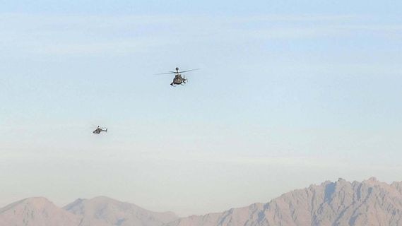 Australian soldiers patrol the Mirabad Valley Region, Afghanistan