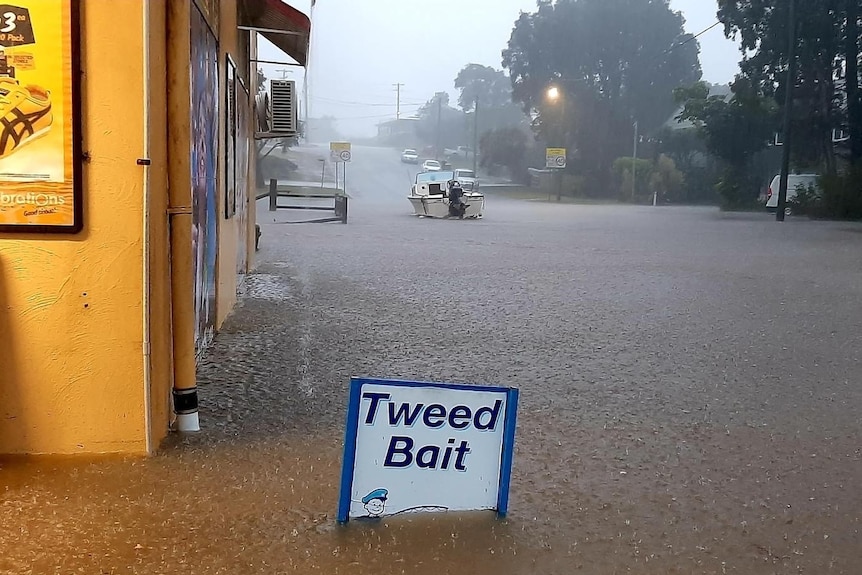 Water over road flooding bottlo