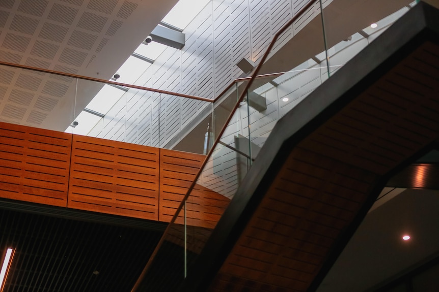 Several staircases seen from below