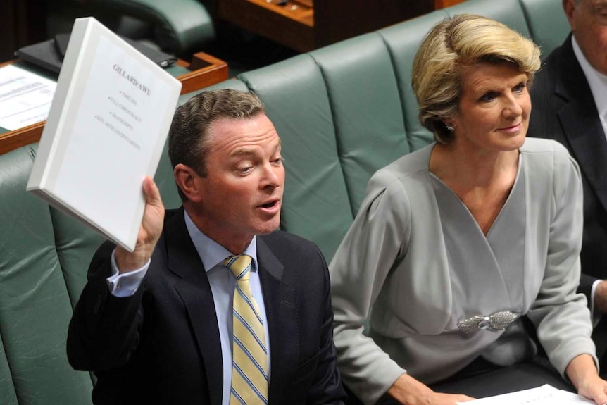 Christopher Pyne and Julie Bishop