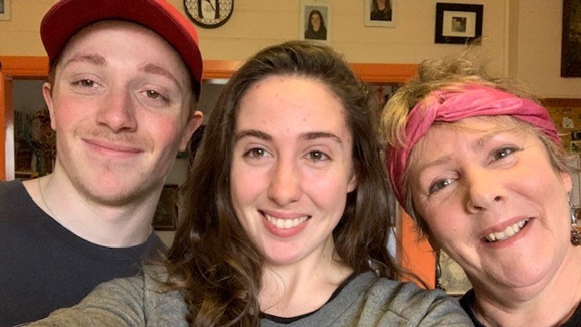 A selfie of Jenny, her daughter Minnie and her son Tom.