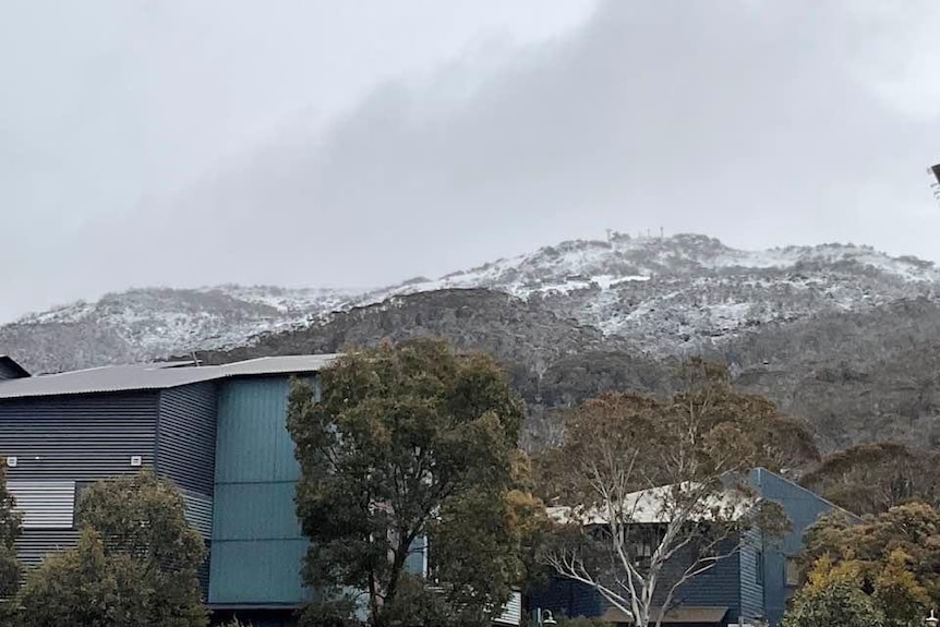 snow on the mountains