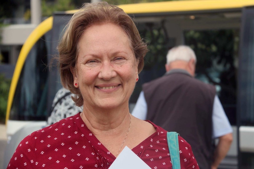 Driverless bus passenger Lorraine.