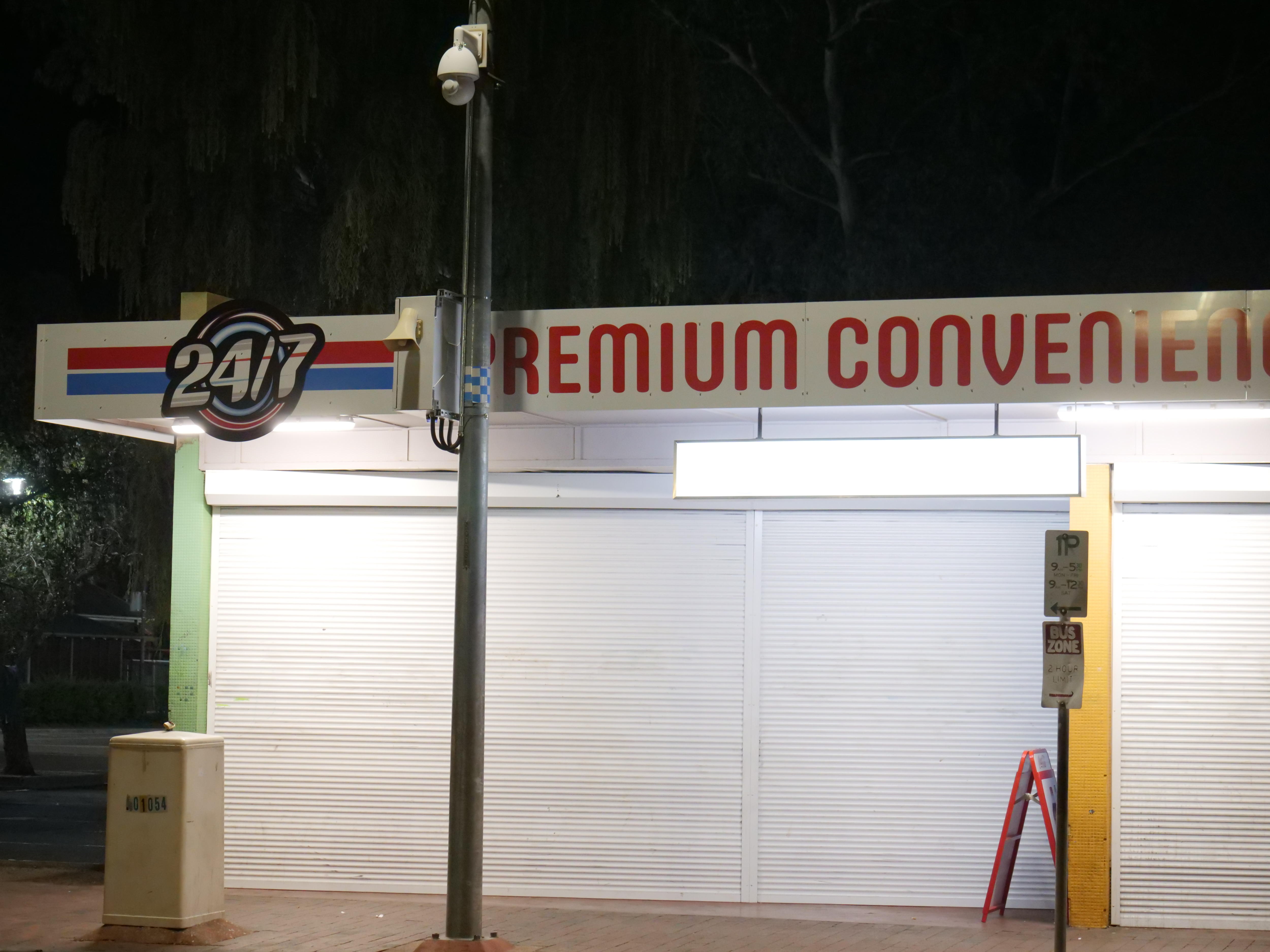 A closed convenience store in the Alice Springs town centre.
