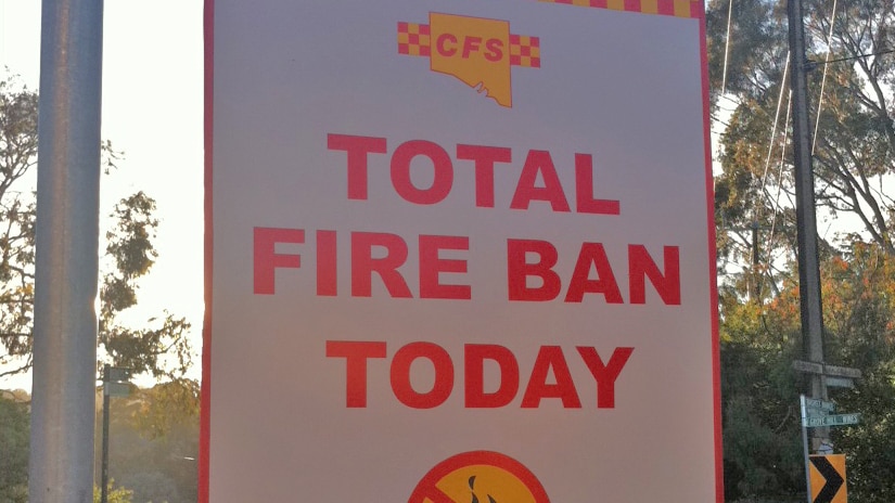 First total fire ban day across all parts of SA in two years