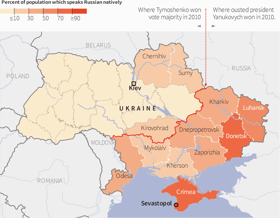 Map Ukraine And Surrounding Region