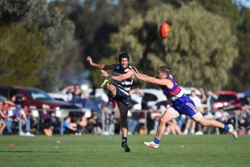 Former captain of Lockington-Bamawm United Matt Bongiovanni  is calling for helmets to be worn during matches.