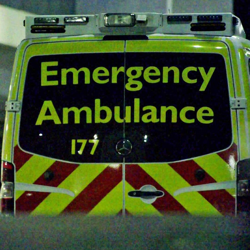 The back of an ambulance.