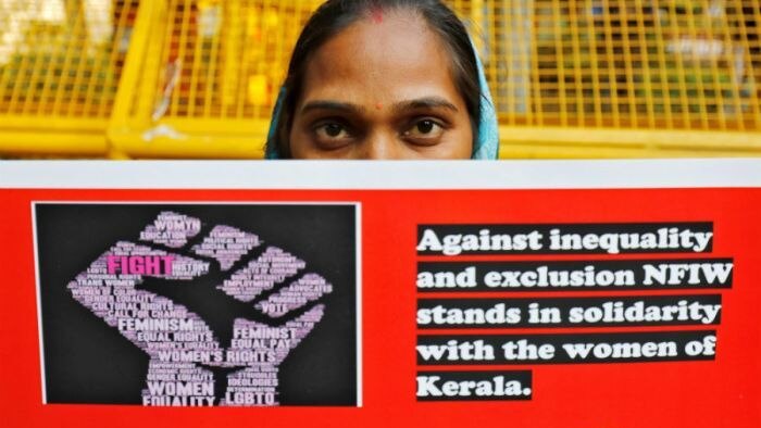 aksi 'dinding perempuan' menyuarakan kesetaraan gender di Kerala