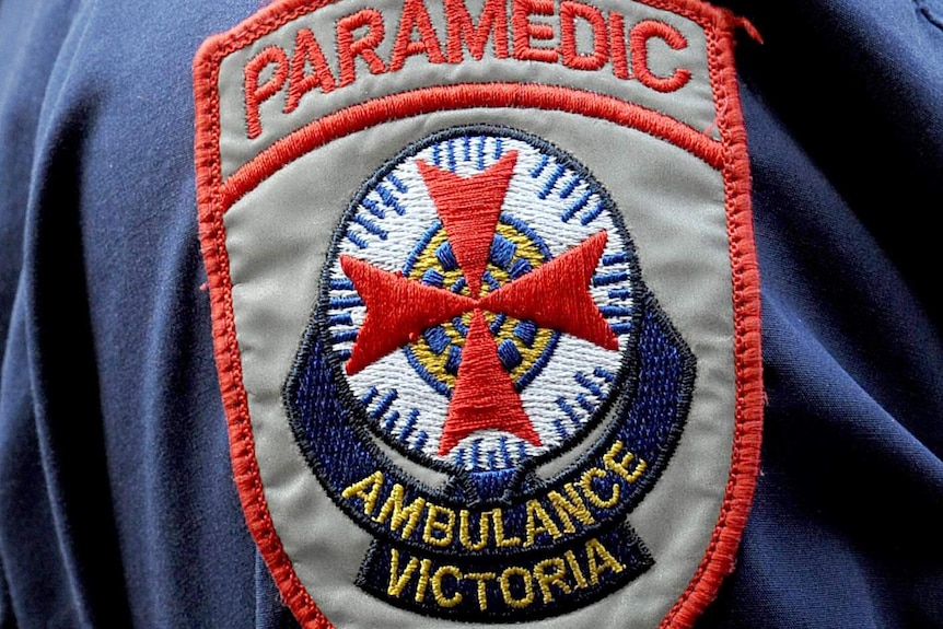 An Ambulance Victoria badge.