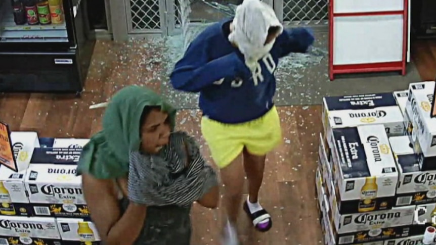 A image from CCTV footage of a break-in at Gold Creek on New Year's Eve.