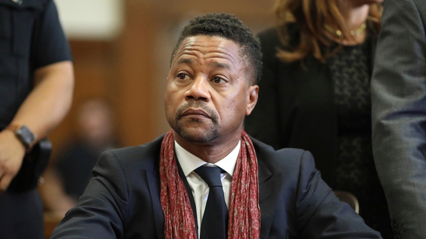 Actor Cuba Gooding Jr appears in court wearing a suit