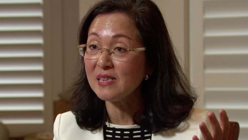 Gladys Liu gestures as she speaks.