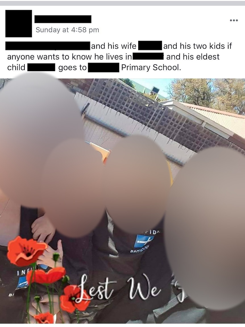 A Facebook page claims to expose racists, posting the family details of people