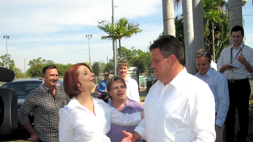 Julia Gillard, Trish Crossin and Damian Hale