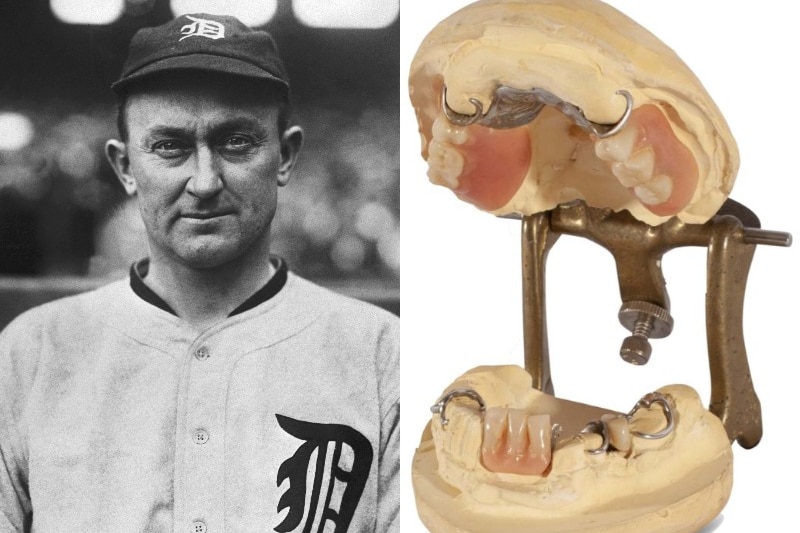 Ty Cobb and his dentures