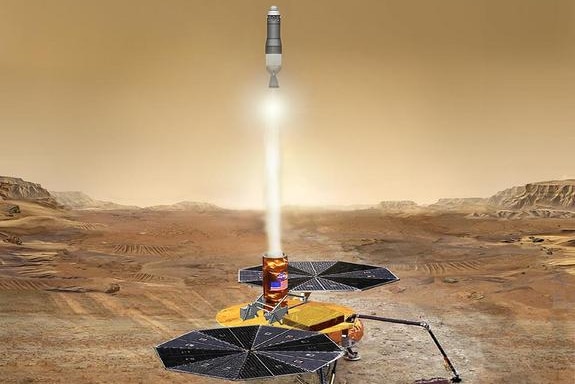 Artist's impression of launching from Mars