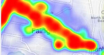 Red smudges over a map of Fairlight shows the movements of Will Ockenden.