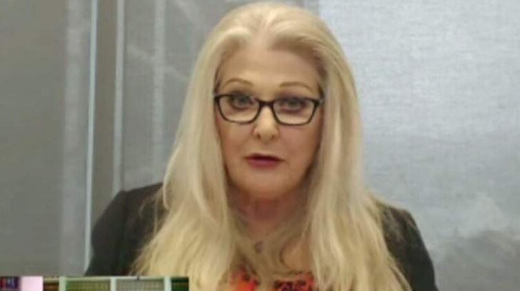 A woman wearing glasses