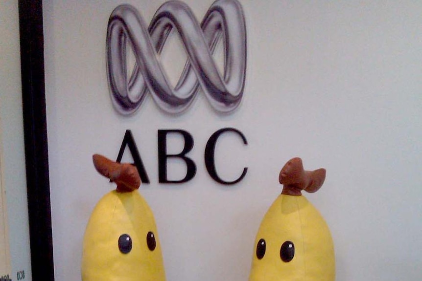 Bananas in Pyjamas in ABC foyer
