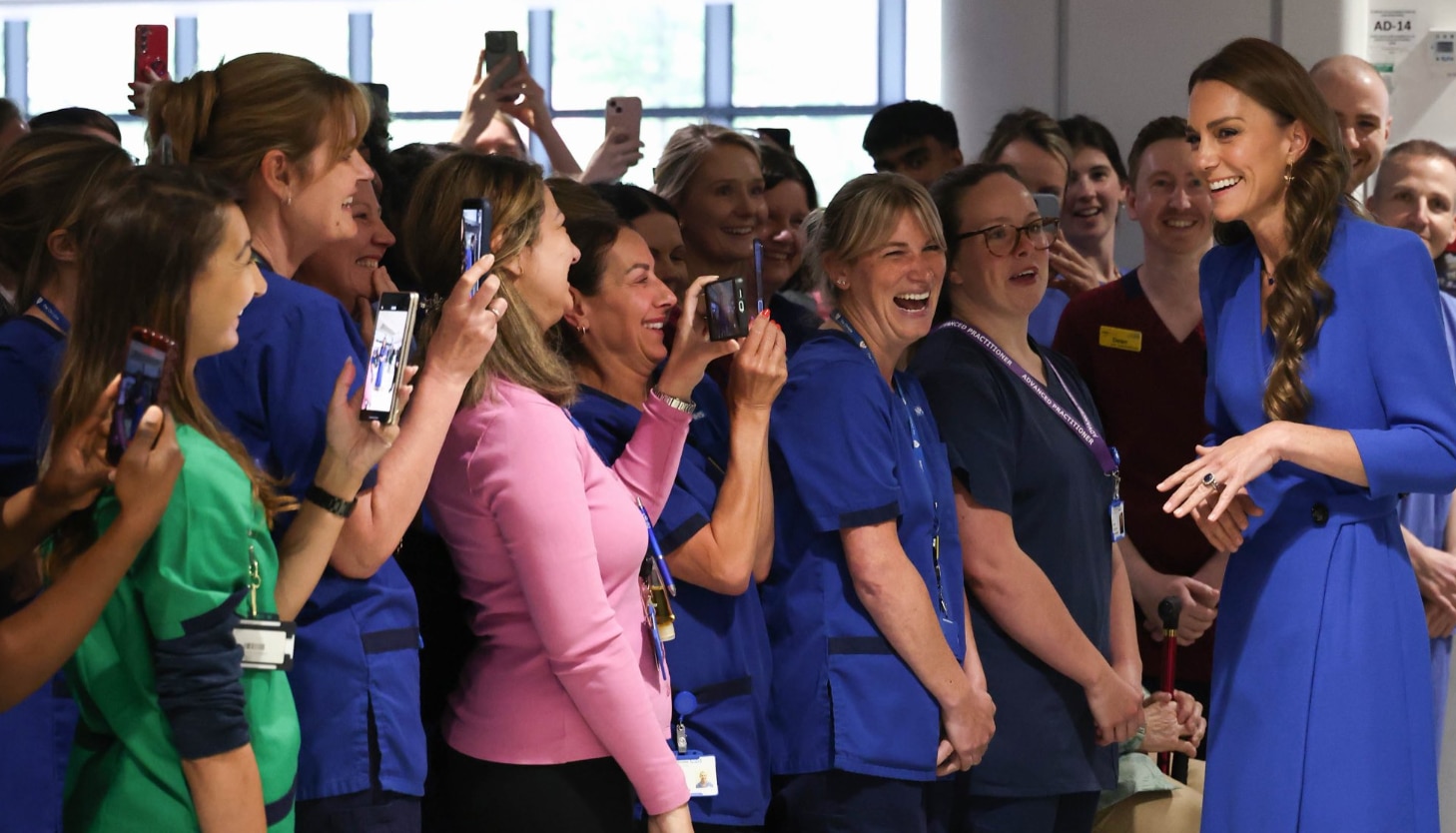 Princess Kate welcomes by Christie Hospital staff