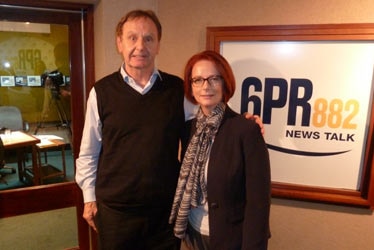 Julia Gillard and Howard Sattler