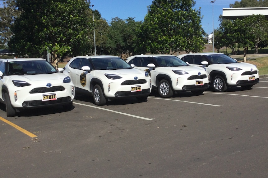 four cars in car park