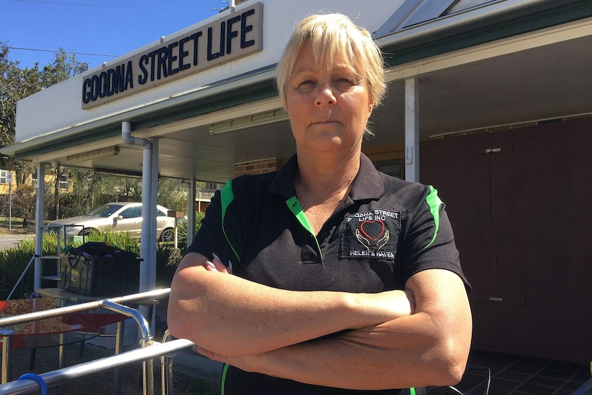 Helen Youngberry at the Goodna Street Life op shop