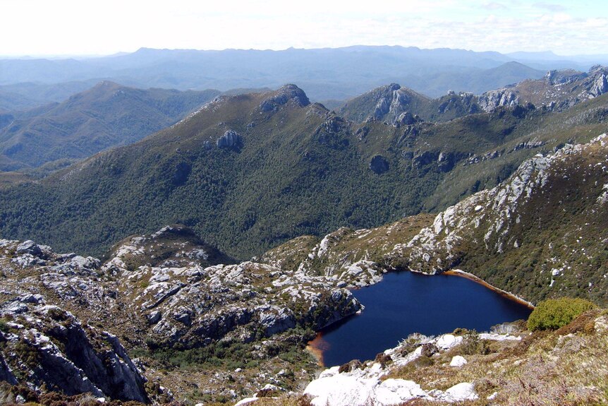 Mountain ranges in Tasmania's south-west.