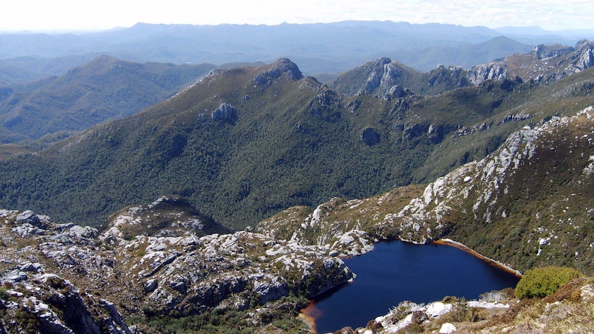 View of Tasmania's South-West wilderness