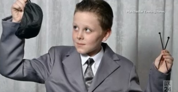11 year old dressed as christian grey