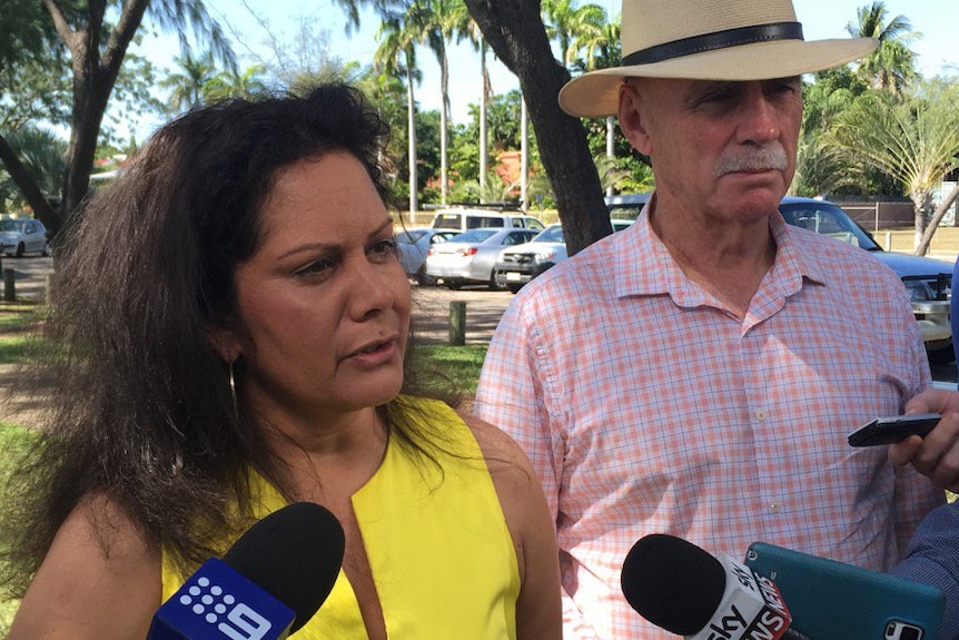 Labor recruit Malarndirri McCarthy with Warren Snowdon in Darwin.