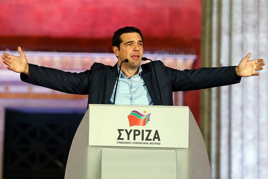 Head of radical leftist Syriza party Tsipras