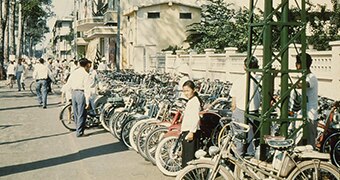 A streetscape of Saigon, 1956.