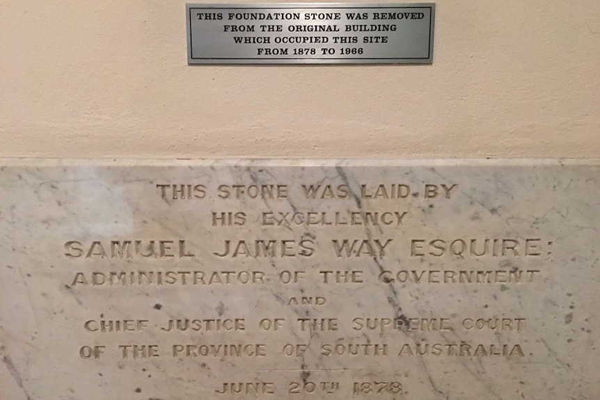 Sir Samuel Way foundation stone