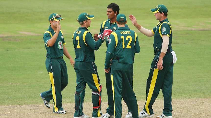 Good display ... up-and-coming paceman Gurinder Sandhu took 3 for 36 off his eight overs.